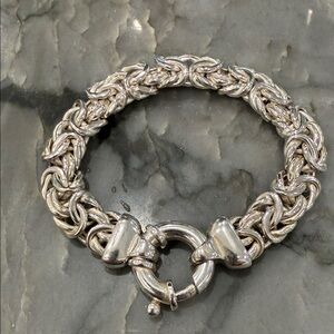 Byzantine Sterling Silver Chain Bracelet